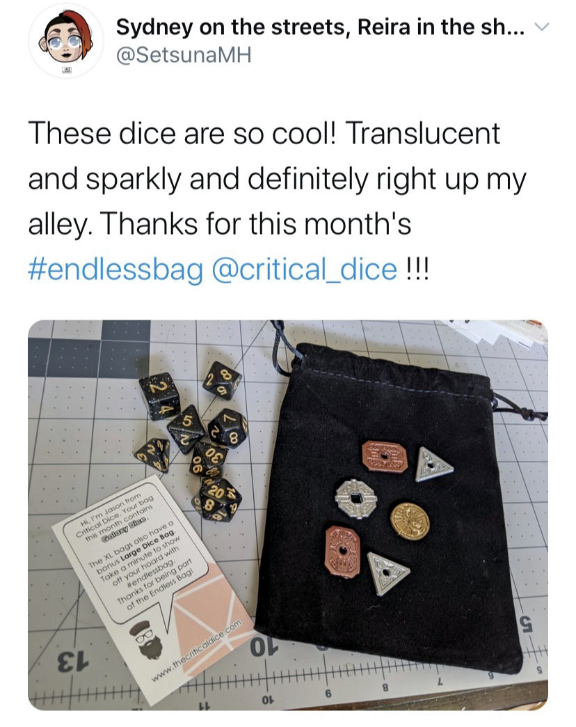 Endless Bag of Dice- Monthly Dice Subscription - Critical Dice