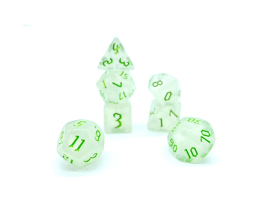 Favored Foe Dice - Light Green Translucent with Dark Green Numbers