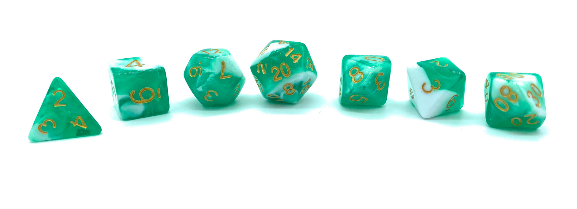 Undead Ichor- Green and White Translucent - Critical Dice