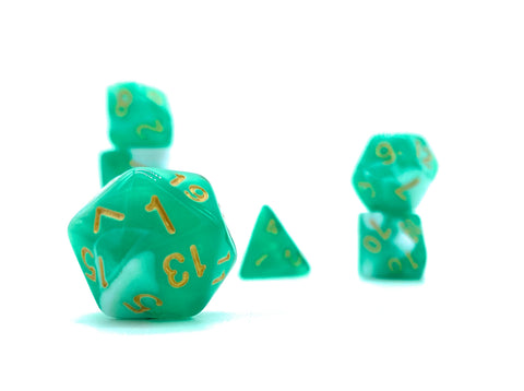 Undead Ichor- Green and White Translucent - Critical Dice