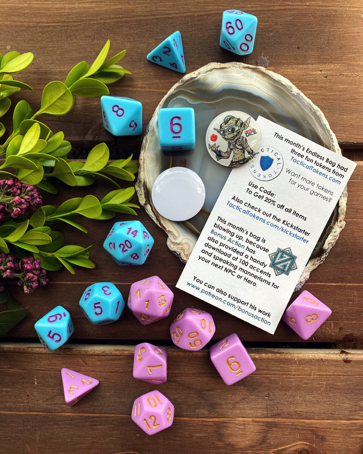 Endless Bag of Dice DND Dice Subscription Box