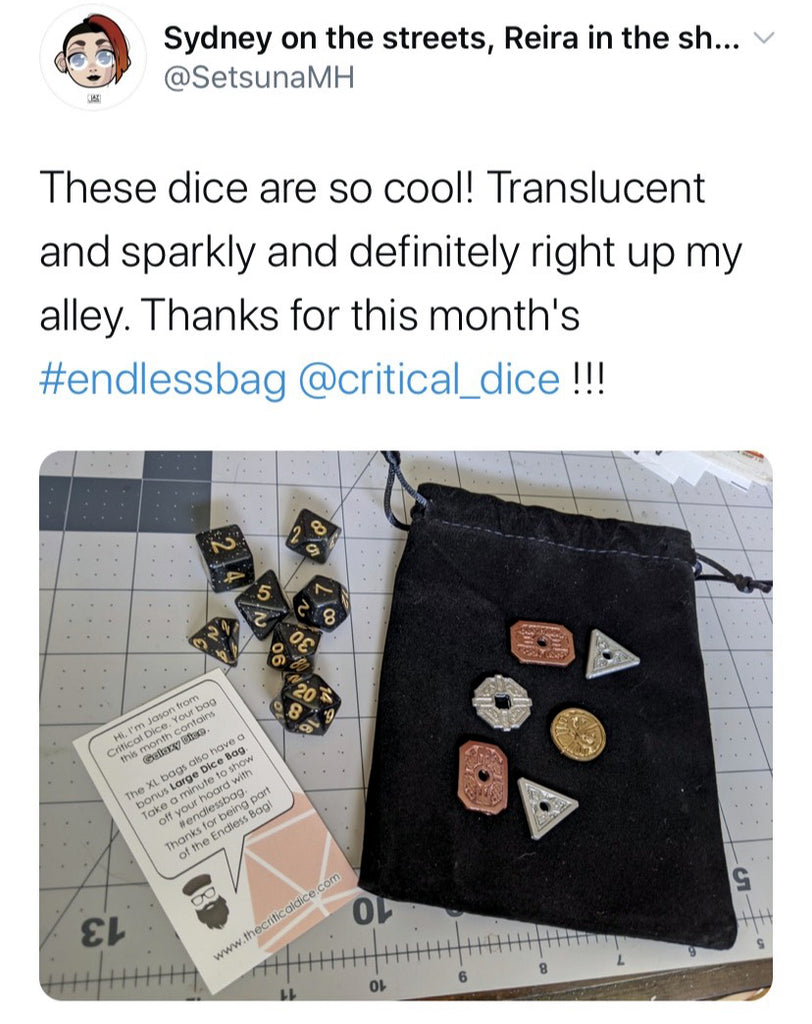 Endless Bag of Dice DND Dice Subscription Box